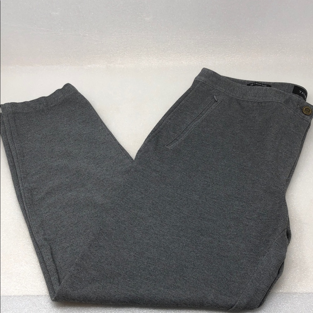 Talbot's Trouser Skinny Ankle Gray Four Way Stretch Size 12